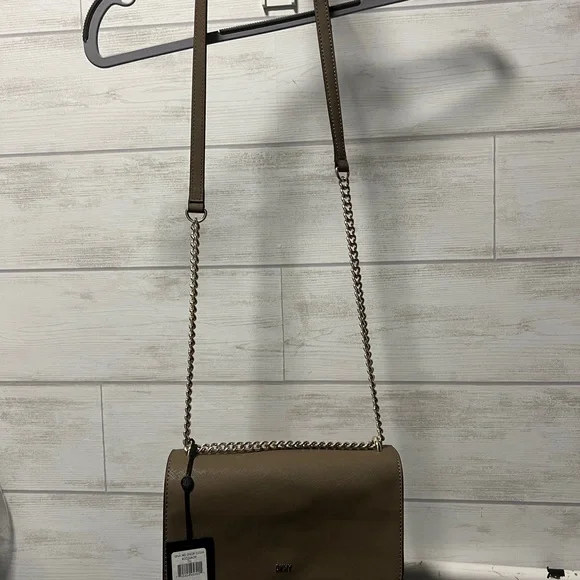 DKNY Brown Crossbody Bag with Chain Strap - Picture 1 of 10